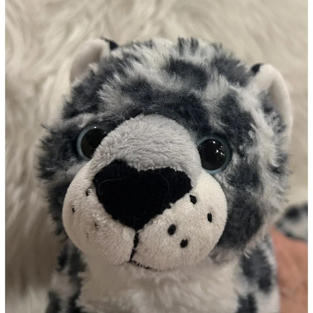 Disney Snow Leopard Plush Stuffed Animal Black‎ Gray White Sitting 14